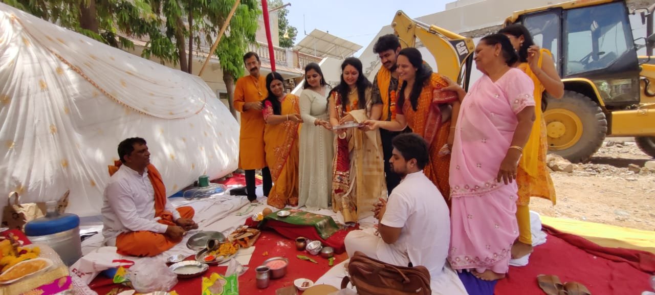 Bhumi Puja ceremony